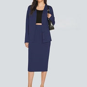 Mid-length Dress Fashion Casual Wear Long-sleeved Cardigan With Suit